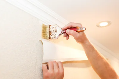 Pose de papier peint à Beauvezer — revêtements muraux et toiles de verre